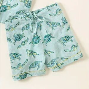 Mahogany Women’s Sea Turtle Cotton Pajama Shorts Size Large
